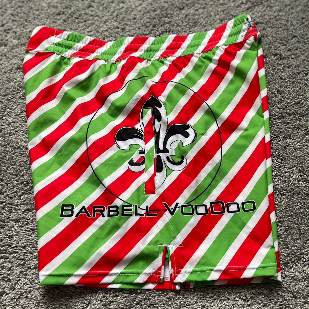 Barbell Voodoo Christmas Stripes Shorts